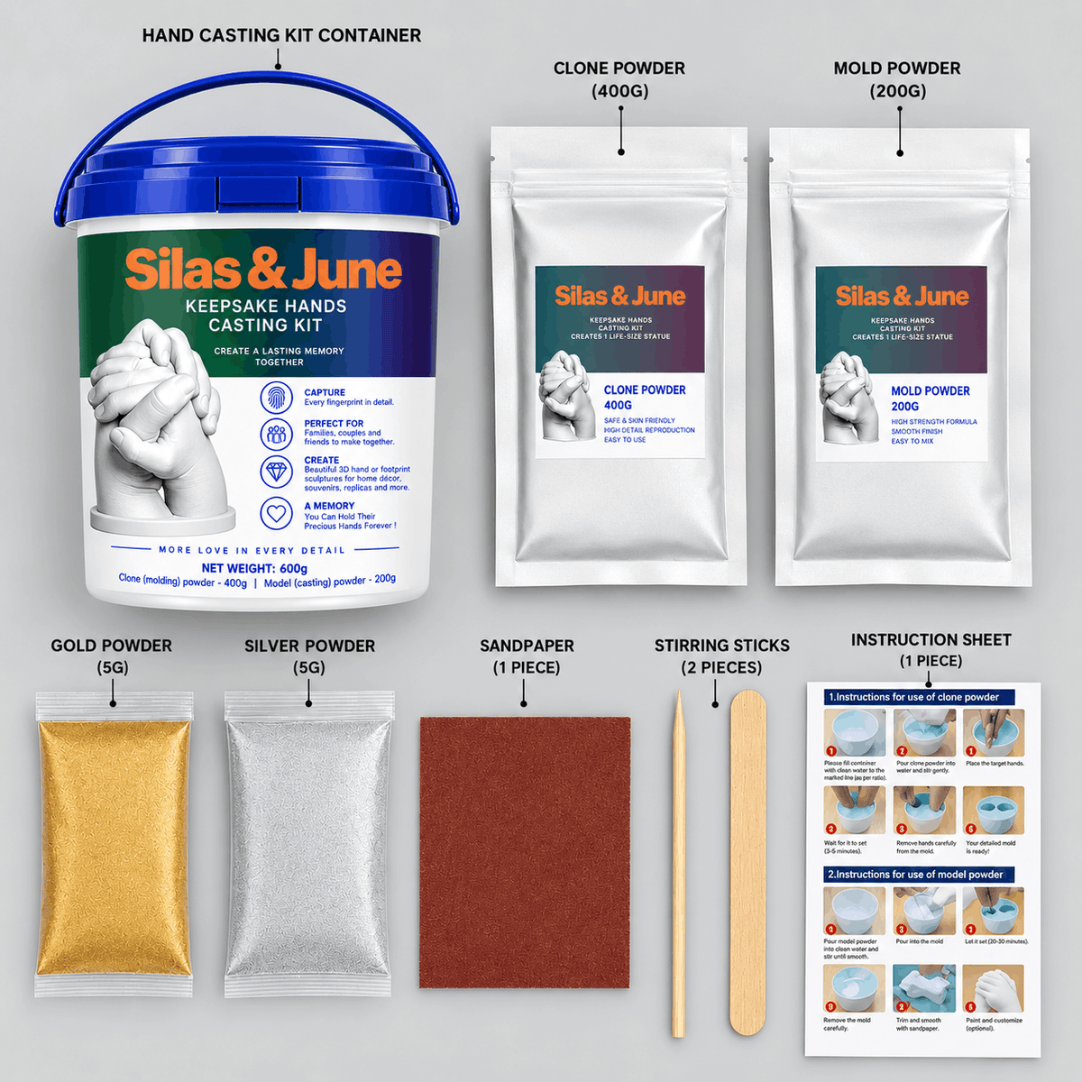 Keepsake Hands 3D Hand Casting Kit